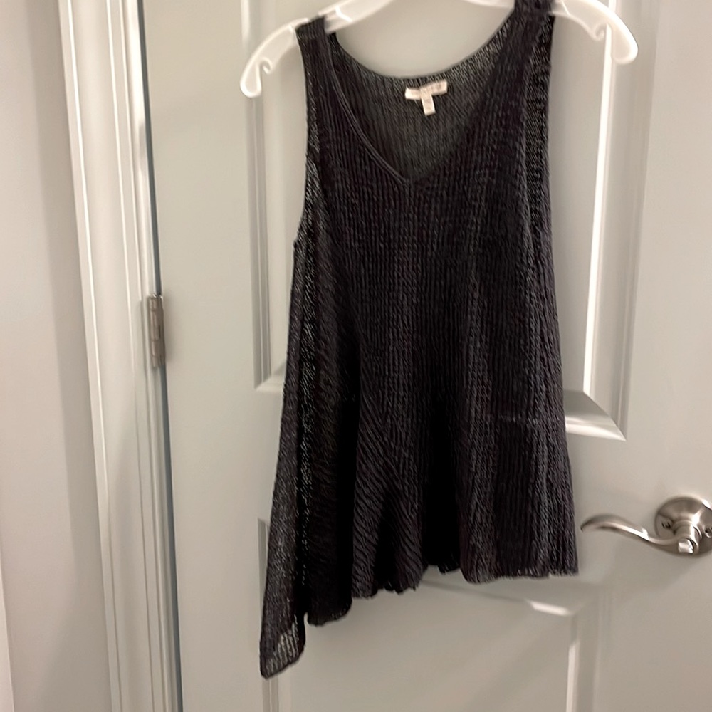 Eileen Fisher asymmetrical sleeveless sweater/tunic
